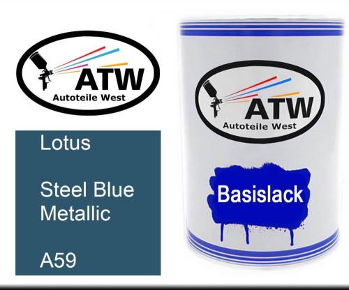 Lotus, Steel Blue Metallic, A59: 500ml Lackdose, von ATW Autoteile West.